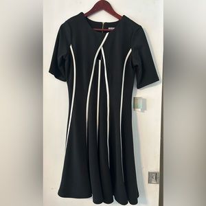 Danny & Nicole black dress with white piping